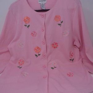 Breckenridge Floral Button Up Pink Blouse